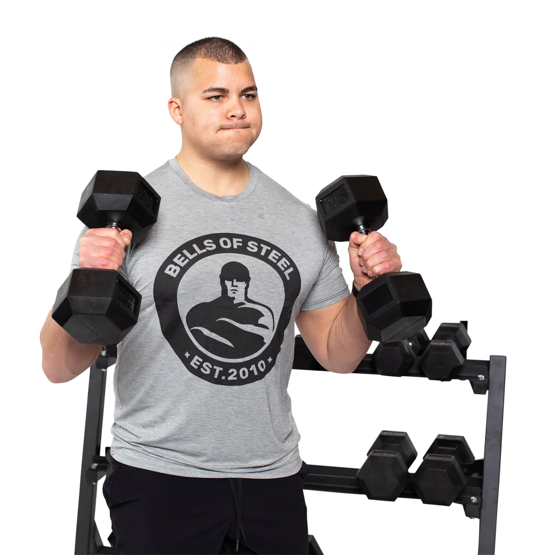 Ergo Rubber Hex Dumbbells - Image 6